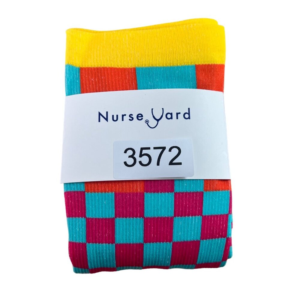 Compression Stocking Socks Checkered 20-30mmHg Womens Men Unisex